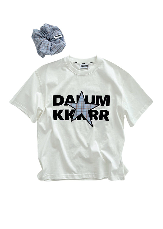 Check Star Patch T-shirts